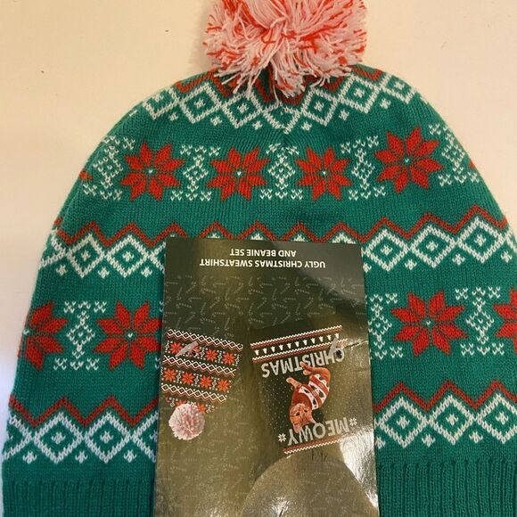 New cat Christmas sweatshirt medium 7/9 - Picture 4 of 5